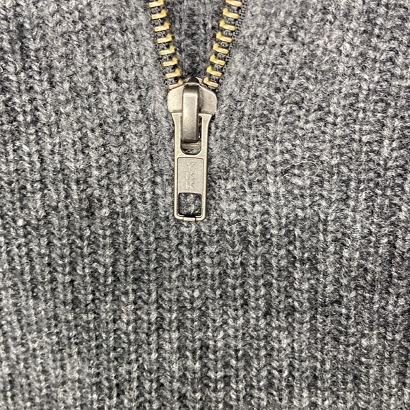 NWT Madewell Merino Wool Half Zip Ribbed Knit Sweater w/Pockets Size S - Picture 8 of 15